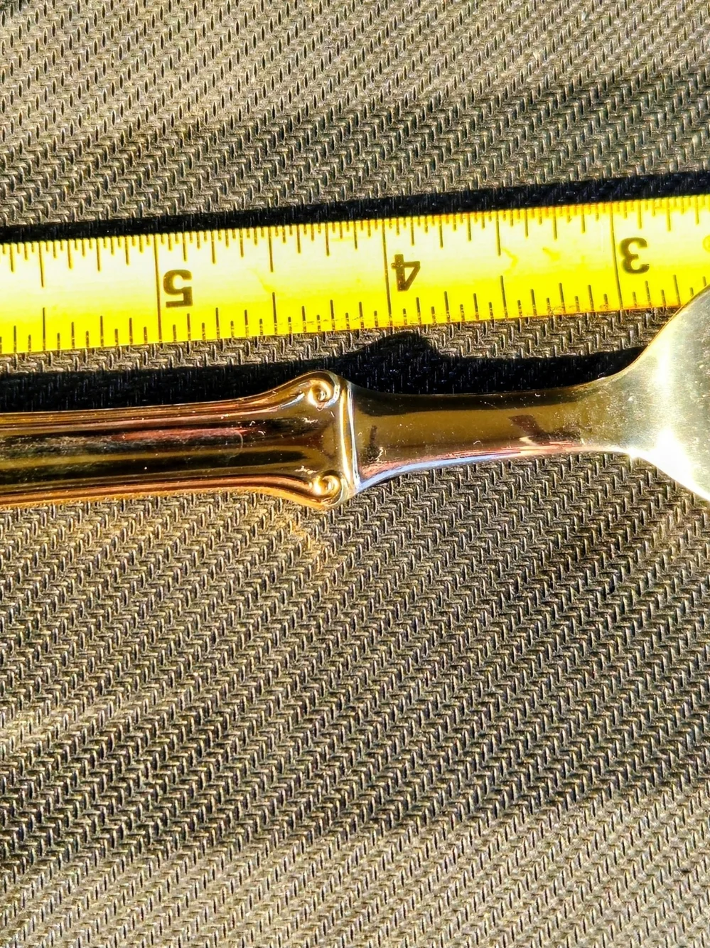 Wallace Bee Pattern Dinner Fork Stainless With Goldplate Trim.
